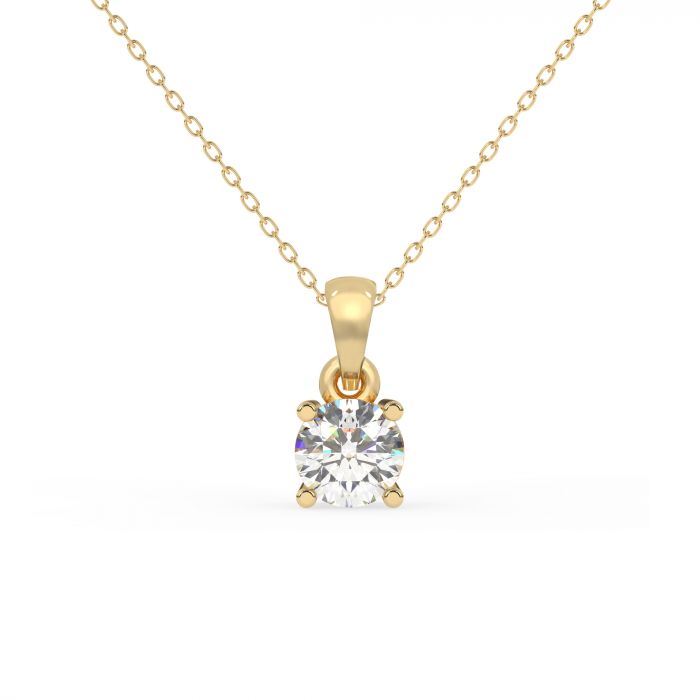 Diamo Diamonds 9-DD013-YG-20-N Gouden Ketting met Diamanthanger - Dames - Lab Grown Diamonds - 0,20ct - Recycled Goud - 14 Karaat - Ankerschakel - 40 + 3 + 3 cm - 0,85 dikte - Geelgoud