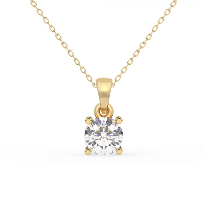 Diamo Diamonds 9-DD013-YG-50-N Gouden Ketting met Diamanthanger - Dames - Lab Grown Diamonds - 0,50ct - Recycled Goud - 14 Karaat - Ankerschakel - 40 + 3 + 3 cm - 0,85 dikte - Geelgoud