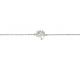 New Bling 9NBG-0443 Witgouden Armbandje met vaste hanger - Levensboom - 6,6x6mm - Ankerschakel - 0,8mm Dikte - 16,5+1+1cm - 14 Karaat - Witgoud