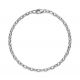 14KW bracelet oval link chain, 3,3mm, 18+1+1cm, lobster lock