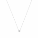 New Bling - 9NBG-0955 - 14K witgouden ketting – met 1 zirkonia – minimalistisch design