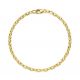 14KY bracelet oval link chain, 3,3mm, 18+1+1cm, lobster lock