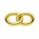 14KY cord bracelet with 2 oval ring pendant