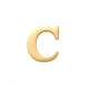 New Bling 9NBG-902C Gouden Letter Oorknop C - 1/2 paar - 14 Karaat - 3,6x3,2mm - Oorbel - Cadeau voor haar - Goud