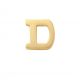 New Bling 9NBG-902D Gouden Letter Oorknop D - 1/2 paar - 14 Karaat - 3,6x3,3mm - Oorbel - Cadeau voor haar - Goud