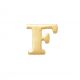 New Bling 9NBG-902F Gouden Letter Oorknop F - 1/2 paar - 14 Karaat - 3,5x3,2mm - Oorbel - Cadeau voor haar - Goud
