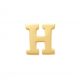 New Bling 9NBG-902H Gouden Letter Oorknop H - 1/2 paar - 14 Karaat - 3,6x3,4mm - Oorbel - Cadeau voor haar - Goud