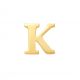 New Bling 9NBG-902K Gouden Letter Oorknop K - 1/2 paar - 14 Karaat - 3,5x3,5mm - Oorbel - Cadeau voor haar - Goud