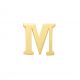 New Bling 9NBG-902M Gouden Letter Oorknop M - 1/2 paar - 14 Karaat - 3,5x3,6mm - Oorbel - Cadeau voor haar - Goud
