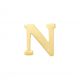 New Bling 9NBG-902N Gouden Letter Oorknop N - 1/2 paar - 14 Karaat - 3,5x3,4mm - Oorbel - Cadeau voor haar - Goud