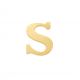 New Bling 9NBG-902S Gouden Letter Oorknop S - 1/2 paar - 14 Karaat - 3,4x2,9mm - Oorbel - Cadeau voor haar - Goud
