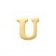 New Bling 9NBG-902U Gouden Letter Oorknop U - 1/2 paar - 14 Karaat - 3,5x3,3mm - Oorbel - Cadeau voor haar - Goud