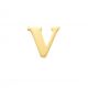 New Bling 9NBG-902V Gouden Letter Oorknop V - 1/2 paar - 14 Karaat - 3,6x3,5mm - Oorbel - Cadeau voor haar - Goud