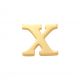 New Bling 9NBG-902X Gouden Letter Oorknop X - 1/2 paar - 14 Karaat - 3,5x4mm - Oorbel - Cadeau voor haar - Goud