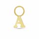 14KY earring pendant letter A 5mm