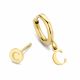 CO88 Collection Alphabet 8CE-70359 Stalen oorknop en oorring - letter C - 6 mm and 12mm - Initiaal sieraad - Goudkleurig