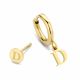 CO88 Collection Alphabet 8CE-70360 Stalen oorknop en oorring - letter D - 6 mm and 12mm - Initiaal sieraad - Goudkleurig