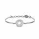 CO88 Collection Inspirational 8CB 90337 Stalen Armband met Hanger -  Ster en Shine Like a Star 17 mm - One-size - Zilverkleurig