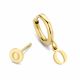 CO88 Collection Alphabet 8CE-70371 Stalen oorknop en oorring - letter O - 6 mm and 12mm - Initiaal sieraad - Goudkleurig