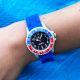 Colori 5-CLK126 Kinderhorloge - Sport - 30 mm - 20 mm Wijzerplaat - Siliconen band - Verstelbaar van 15 t/m 19cm - Blauw - Rood