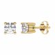 Diamo Diamond 9-DD007-YG-30 Gouden Oorknopjes met Diamant - Dames - Lab Grown Diamonds - 0,30ct - Recycled Goud - 14 Karaat - Geelgoud