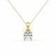 Diamo Diamonds 9-DD013-YG-20-N Gouden Ketting met Diamanthanger - Dames - Lab Grown Diamonds - 0,20ct - Recycled Goud - 14 Karaat - Ankerschakel - 40 + 3 + 3 cm - 0,85 dikte - Geelgoud