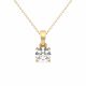 Diamo Diamonds 9-DD013-YG-30-N Gouden Ketting met Diamanthanger - Dames - Lab Grown Diamonds - 0,30ct - Recycled Goud - 14 Karaat - Ankerschakel - 40 + 3 + 3 cm - 0,85 dikte - Geelgoud