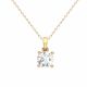 Diamo 4 prong sol.necklace 14KY 0,80ct