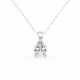 Diamo Diamonds 9-DD014-WG-20-N Gouden Ketting met Diamanthanger - Dames - Lab Grown Diamonds - 0,20ct - Recycled Goud - 14 Karaat - Ankerschakel - 40 + 3 + 3 cm - 0,85 dikte - Witgoud