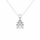 Diamo Diamonds 9-DD014-WG-30-N Gouden Ketting met Diamanthanger - Dames - Lab Grown Diamonds - 0,30ct - Recycled Goud - 14 Karaat - Ankerschakel - 40 + 3 + 3 cm - 0,85 dikte - Witgoud