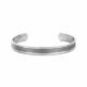 Frank 1967 - 7FB-0854 - bangle heren met groeven - zilverkleurig