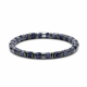 Frank 1967 - 7FB-0788 - kralenarmband heren met stalen onderdelen - sodaliet, hematiet - blauw - 19 cm