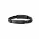 FRANK 1967 7FB-0284 - Heren Armband - 2 Strengen - Leer - Gevlochten - 21cm - 8mm - Zwart