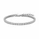 New Bling 9NB-0619 Zilveren Armband - Dames - Tennisarmband - Zirkonia - 2,5 mm - Rhodium - 15,5 + 3 cm - Zilver
