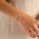 New Bling 9NB-0706 Zilveren Armband - Dames - Nano Opaque - Ovaal - 6,6 x 8,6 mm - Ankerschakel - 16 + 1 + 1 + 1 + 1 cm - Zilver - Gold Plated (Verguld/Goud op Zilver)