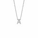 Cadeau voor haar New Bling 9NB-907A Zilveren Ketting Dames - letterhanger - A - Initiaal sieraad - Zilverkleurig