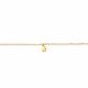 New Bling 9NBG-0172 Gouden Armband met hanger - Klaver - Ankerschakel met Bolletjes - 14 krt - 18+1+1 cm - Goudkleurig