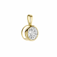 New Bling 9NBG-0207 Gouden Hanger- Dames - Zirkonia - 5 mm - Solitair - In Kastje Gezet - 14 Karaat - Goud