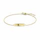 New Bling 9NBG-0245 Gouden Armband - Dames - Plaatarmband - 16 x 3,2 mm - Ankerschakel - 16 + 1 + 1 cm - 14 Karaat - Goud