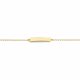 New Bling 9NBG-0245 Gouden Armband - Dames - Plaatarmband - 16 x 3,2 mm - Ankerschakel - 16 + 1 + 1 cm - 14 Karaat - Goud