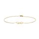 New Bling 9NBG-0345 Gouden Armband - Dames - Schakels - 4 x 13 mm - Ankerschakel - 0,85 mm Dikte - 16 + 1 + 1 cm - 14 Karaat - Goud