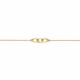 New Bling 9NBG-0345 Gouden Armband - Dames - Schakels - 4 x 13 mm - Ankerschakel - 0,85 mm Dikte - 16 + 1 + 1 cm - 14 Karaat - Goud