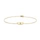 New Bling 9NBG-0348 Gouden Armband - Dames - Schakels - 4,3 x 11,5 mm - Ankerschakel - 0,85 mm Dikte - 16 + 1 + 1 cm - 14 Karaat - Goud