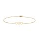 New Bling 9NBG-0351 Gouden Armband - Dames - Cirkels - 4,6 x 14 mm - Ankerschakel - 0,85 mm Dikte - 16 + 1 + 1 cm - 14 Karaat - Goud