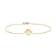 New Bling 9NBG-0354 Gouden Armband - Dames - Levensboom - 7 mm Doorsnee - Ankerschakel - 0,85 mm Dikte - 16 + 1 + 1 cm - 14 Karaat - Goud