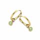 New Bling 9NBG-0614 – 14 Karaat Gouden Oorringen met Lichtgroene Zirkonia Hanger – 14,5 mm – Cadeau voor Dames