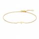 New Bling - 9NBG-0810 - gouden armband met kruisje - 14 karaat - 16+1+1cm