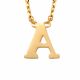 New Bling 9NBG-900A Gouden Ketting met Letter A - 6mm - Ankerschakel - 38+2,5+2,5cm - Initiaal sieraad - 14 Karaat - Goud