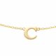 New Bling 9NBG-901C Gouden Armband met Letter C - 6mm - Ankerschakel - 16+1+1cm - Initiaal sieraad - 14 Karaat - Goud
