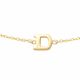 New Bling 9NBG-901D Gouden Armband met Letter D - 6mm - Ankerschakel - 16+1+1cm - 14 Karaat - Goud